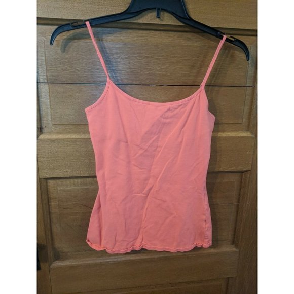 Maurices Coral Pink Basic Adjustable Strap Cami Size S Built in Bra - Picture 1 of 5